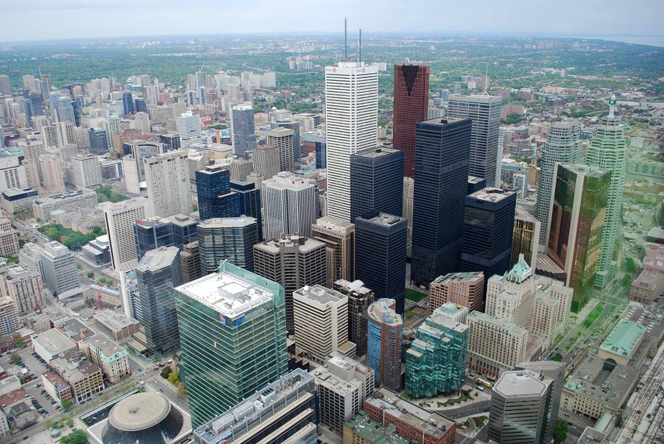 Nanda & Associate Lawyers Canada - A top view of commercial buildings in Canada