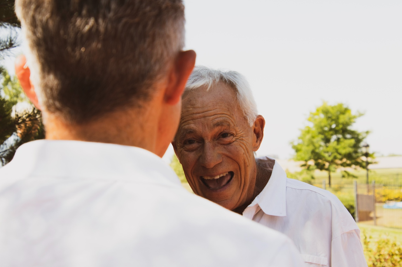 Grandad happy to see son