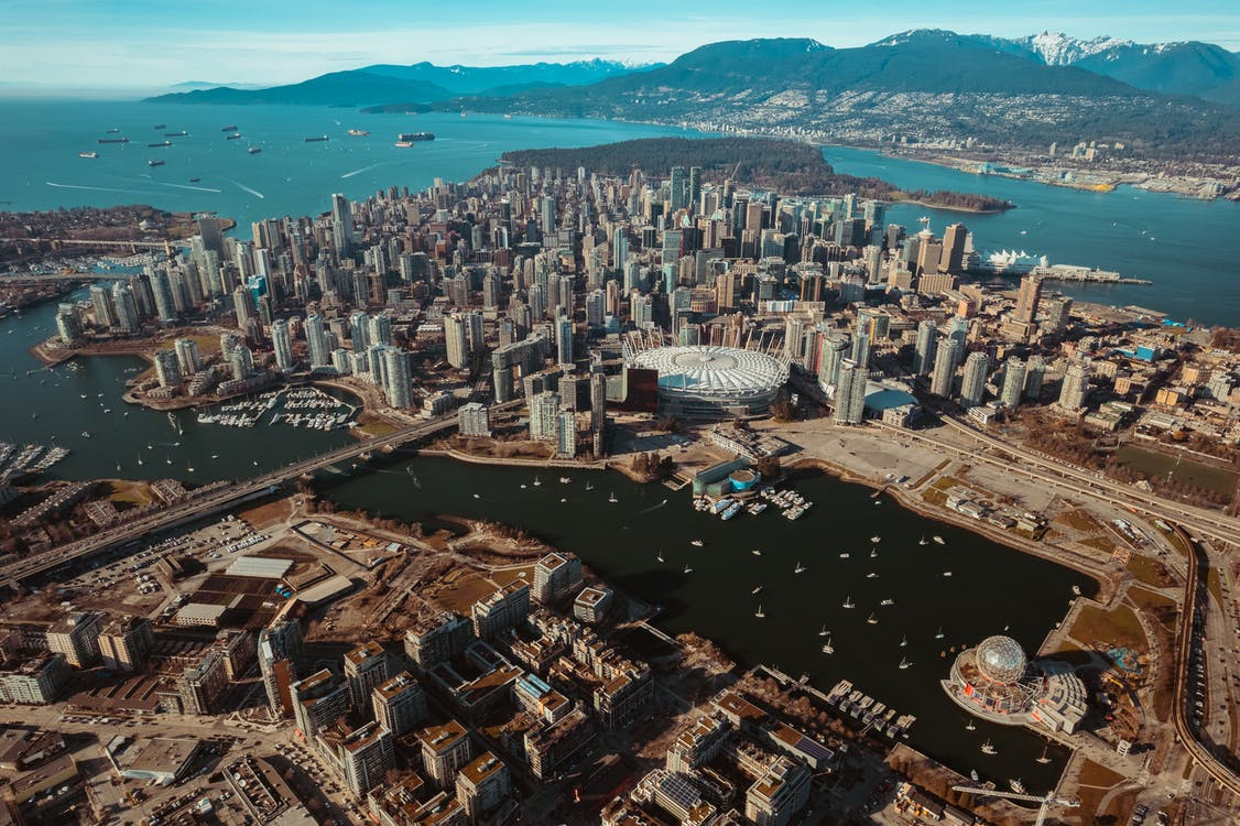 Nanda & Associate Lawyers Canada - aerial view of Vancouver