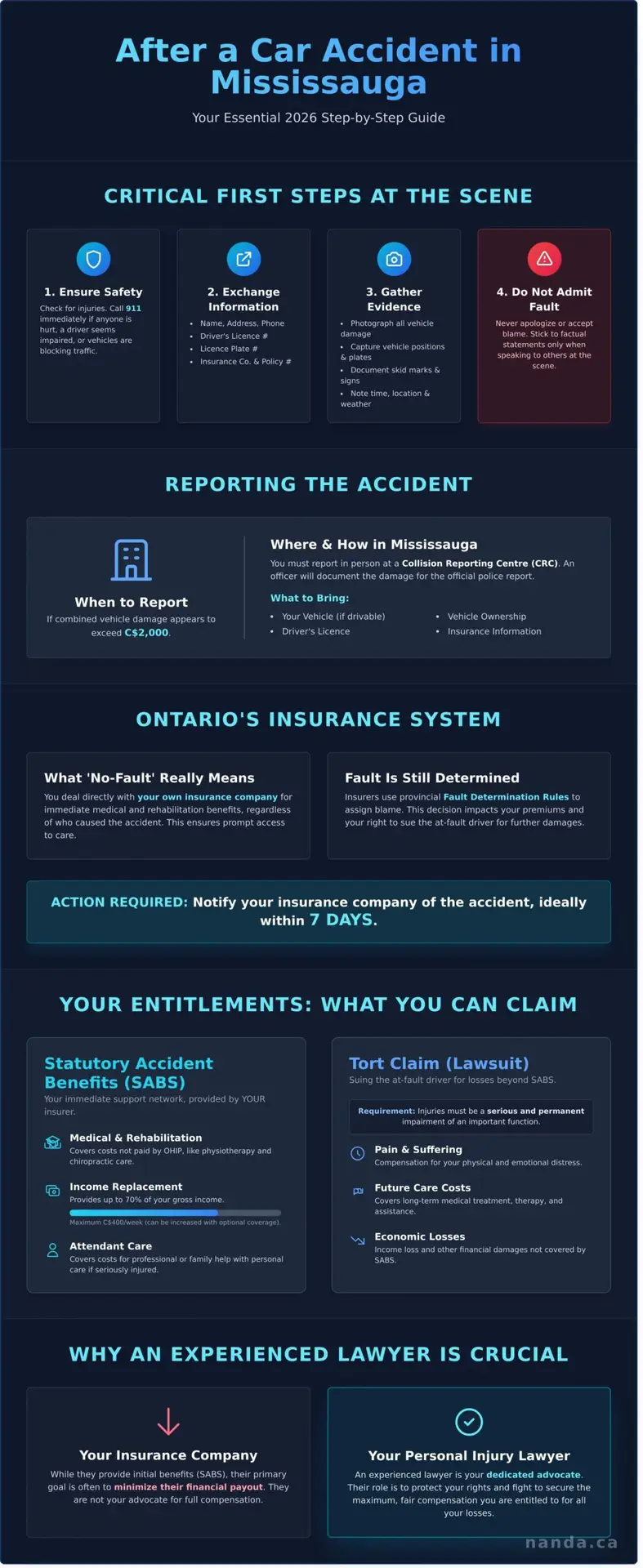 A Victim's Guide to Motor Vehicle Accidents in Mississauga (2026)