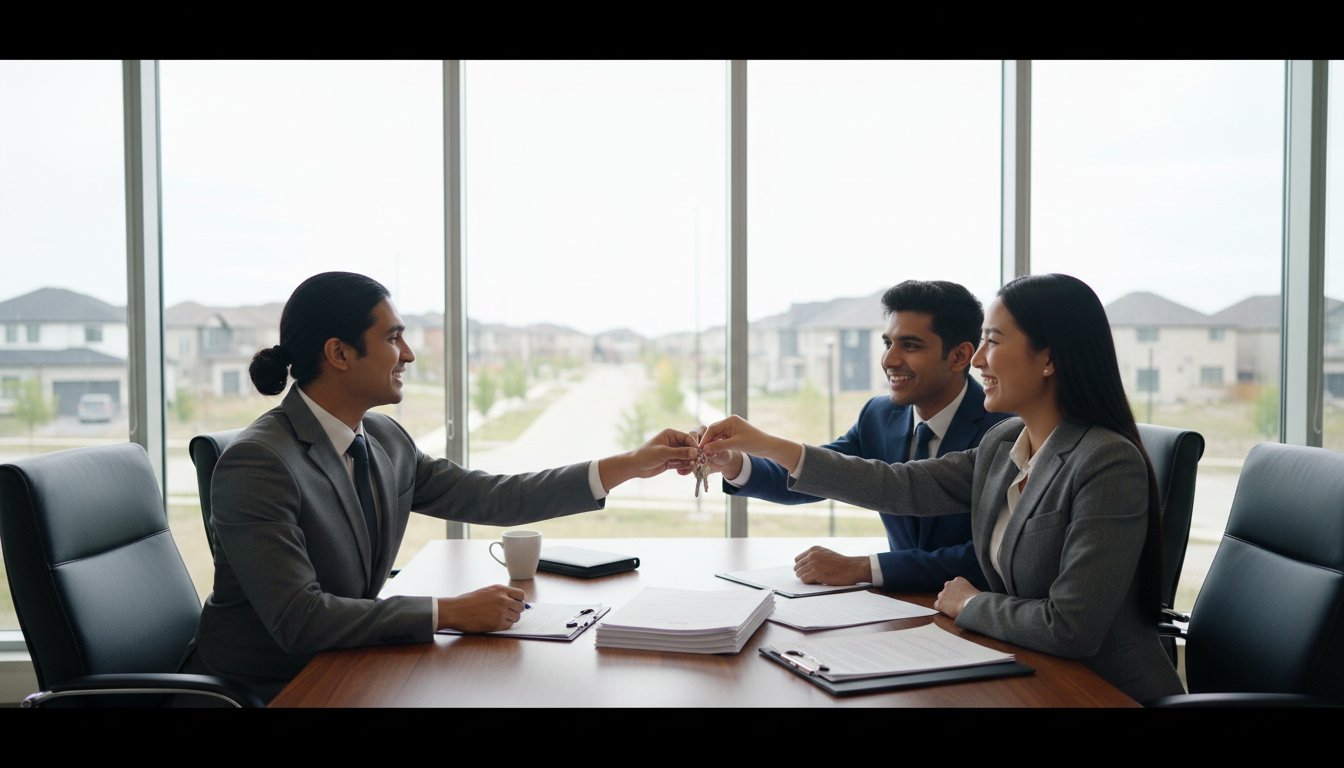 Real estate lawyer managing house closing in Brampton