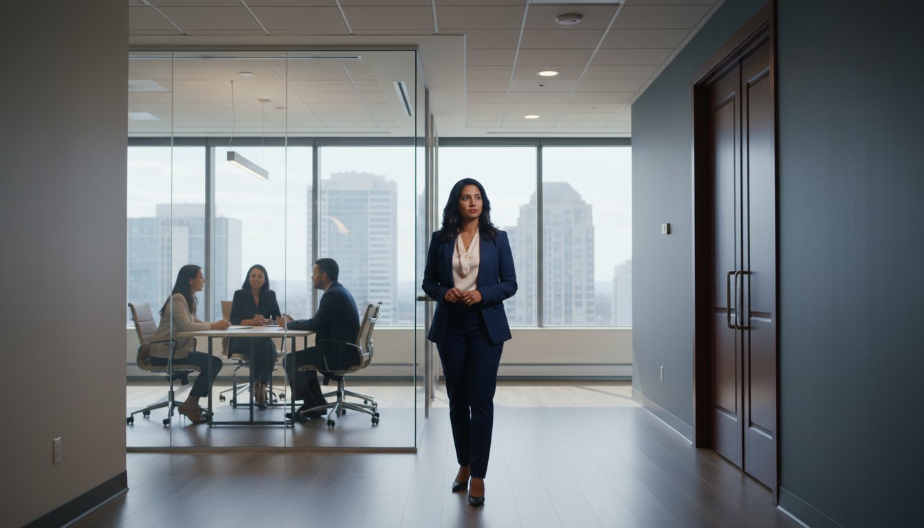 Couple discussing divorce mediation with lawyer in Mississauga