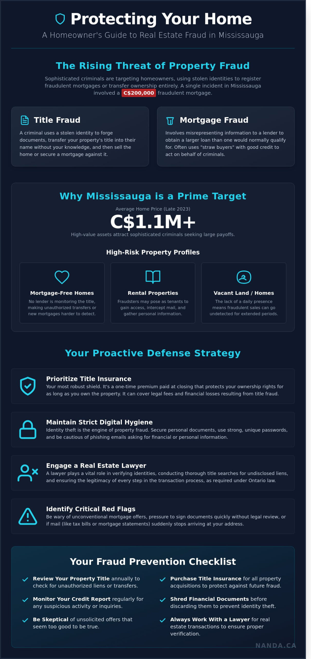 How to Protect Yourself from Real Estate Fraud in Mississauga: A Legal Guide