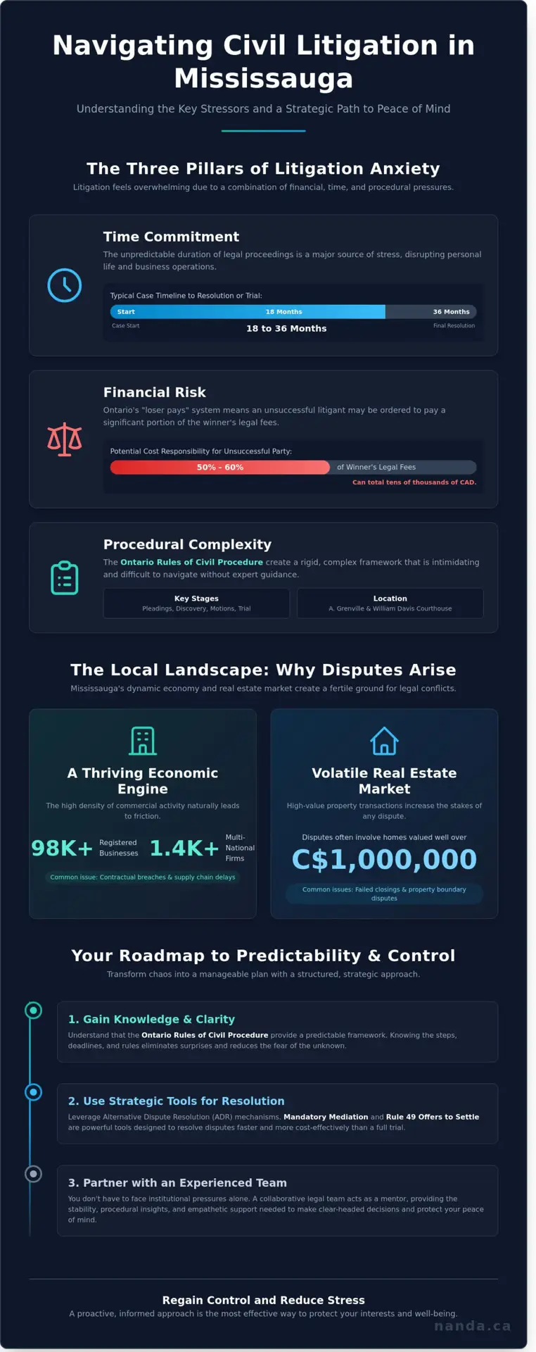 How to Reduce the Stress of a Civil Lawsuit in Mississauga: A Strategic Legal Guide