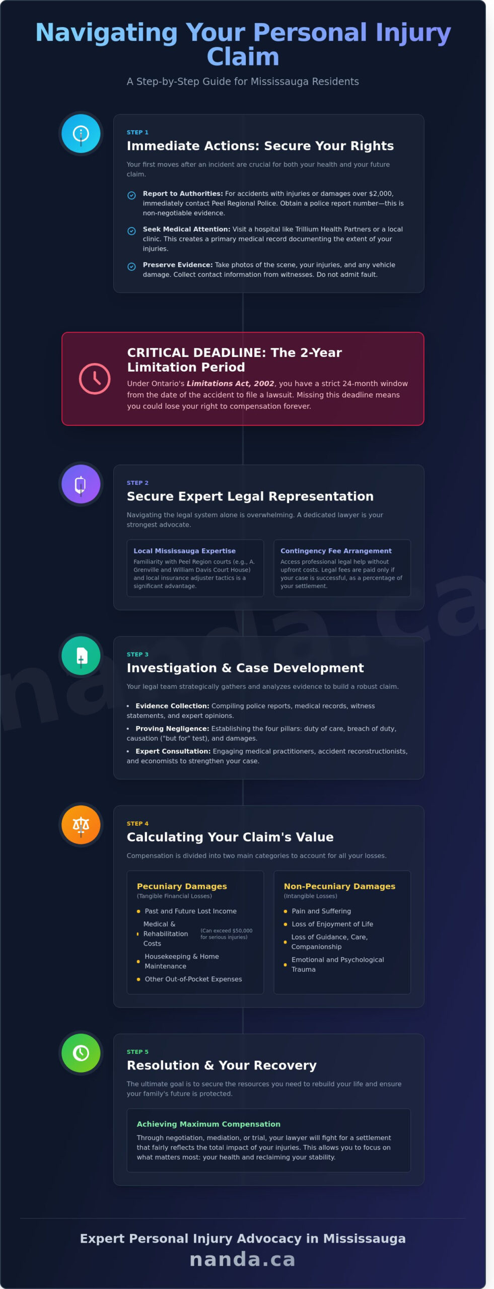 Navigating Personal Injury Law in Mississauga: A Step-by-Step Legal Guide