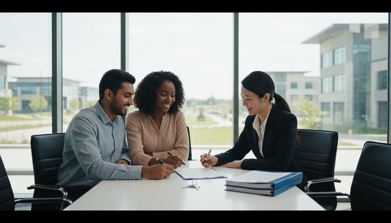 Real estate lawyer handling house closing in Brampton