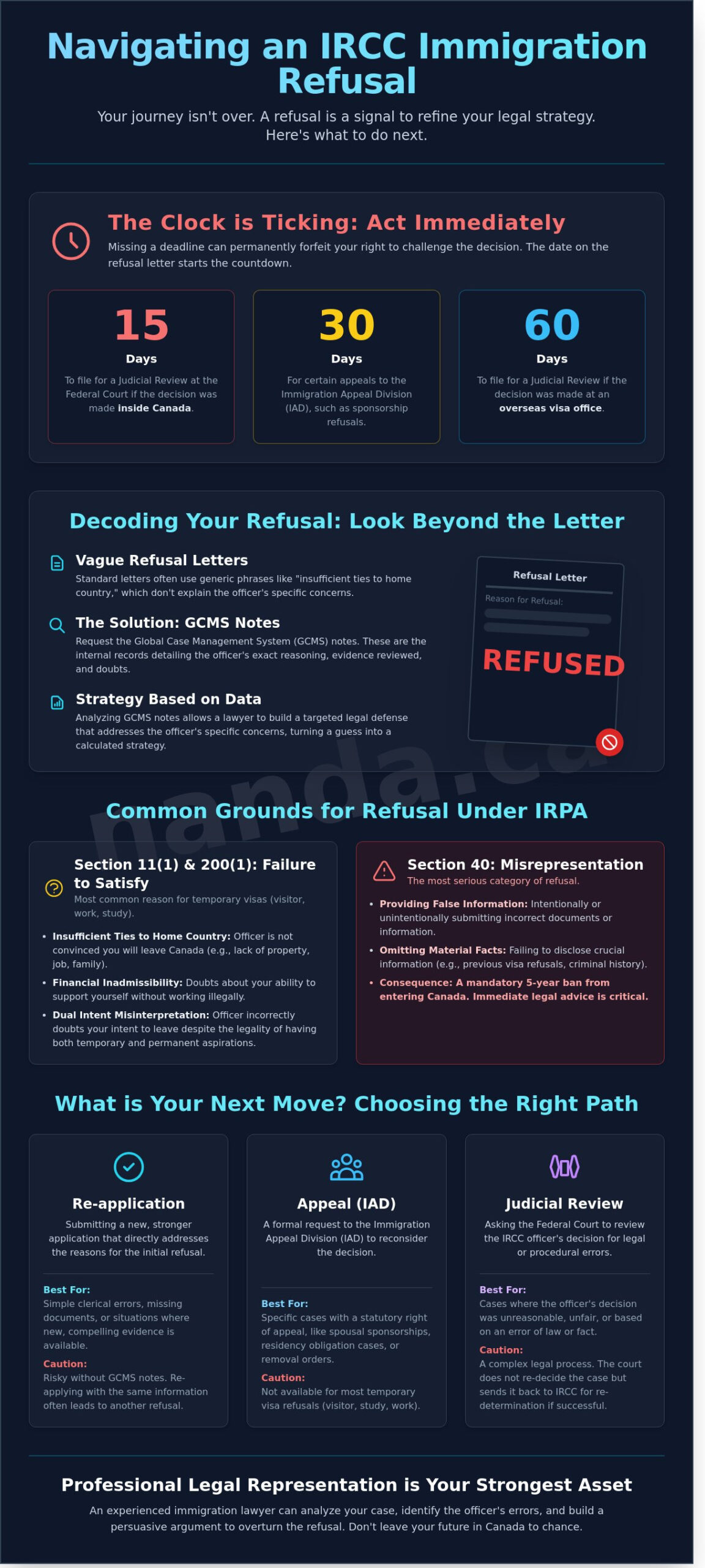 What to Do After Receiving an Immigration Refusal Letter: A Mississauga Guide